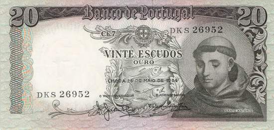 20 Escudos 26.5.1964